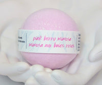 Pink Berry Mimosa Coconut Milk Bath Bomb. Treat yourself or someone special, to a relaxing, luxurious retreat with this set of four Ladies' Night Cocktail inspired Coconut Milk Bath Bombs. Each one is handcrafted with a fun and refreshing cocktail scent and nourishing coconut milk to help soothe and moisturize your skin. Enjoy the ultimate bubbly pampering experience!