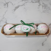 All Natural Unscented Oatmeal Mineral Bath Bomb - PACK OF 4