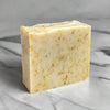 An all natural soap bar with a refreshing citrus scent, made with skin nourishing ingredients such as 25% shea butter and quinoa milk. Calendula petals provide gentle exfoliation, while nutrient-rich quinoa offers numerous benefits for the skin.