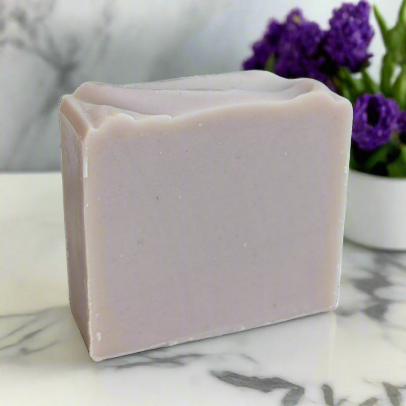 This All Natural Lavender Soap Bar is packed with nourishing plant-based ingredients and contains 25% Shea Butter. A truly luxurious soap bar with rich moisturizing lather.